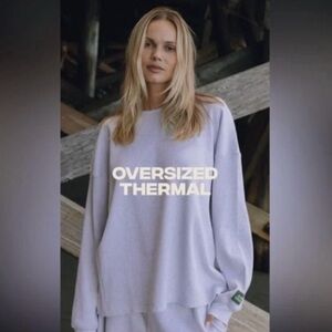 ISO!!! Daily Drills Oversized Thermal in Light Grey